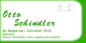 otto schindler business card